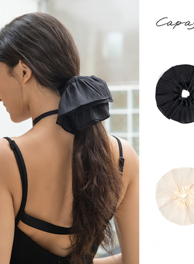 capasca（卡帕萨）弹力气质女甜美丸子头发饰日韩版（网纱发圈）