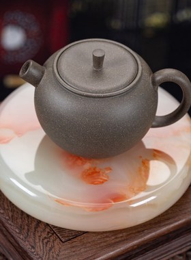石诚记天然玉石茶托杯托高档茶具配件茶壶茶盘隔热底座功夫茶壶垫