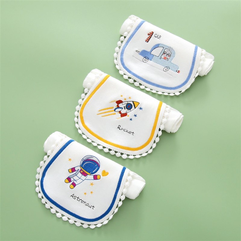 印名字宝宝吸汗巾幼儿园隔汗巾小学生纯棉竹纤维中大童垫背巾透气