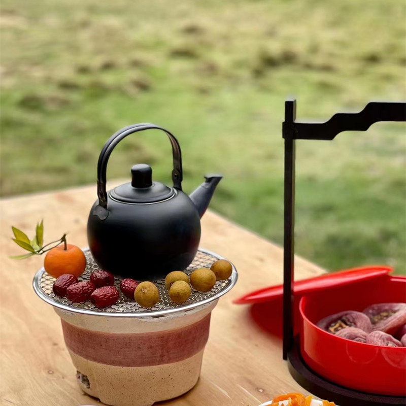 加厚不锈钢泡茶壶饭店餐厅用黑色古典小茶艺壶电磁炉烧水壶中式