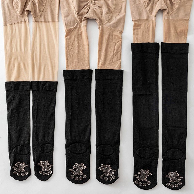 小腿袜女春秋季显瘦腿带安全裤连裤袜JK丝袜薄款长筒袜黑色中筒袜,女士内衣/男士内衣/家居服,连裤袜/打底袜,淘宝优惠券,粉丝福利购,淘宝优惠卷