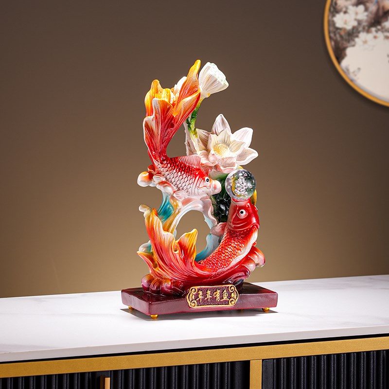 年年有余鱼装饰摆件客厅玄关电视酒柜招财工艺品乔迁新居搬家礼物