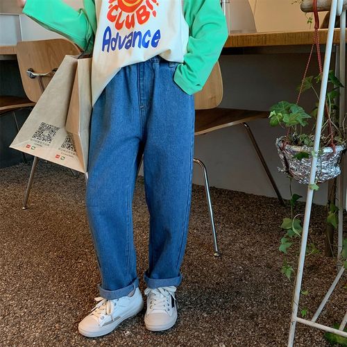 布丁哈鲁童装女童牛仔裤2024秋季新款宝宝休闲长裤儿童裤子秋装