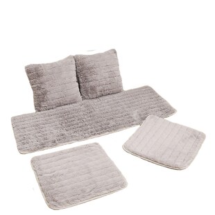 汽车坐垫毛绒座垫套通用防滑五座三件套单片长条后座带卡扣可水洗