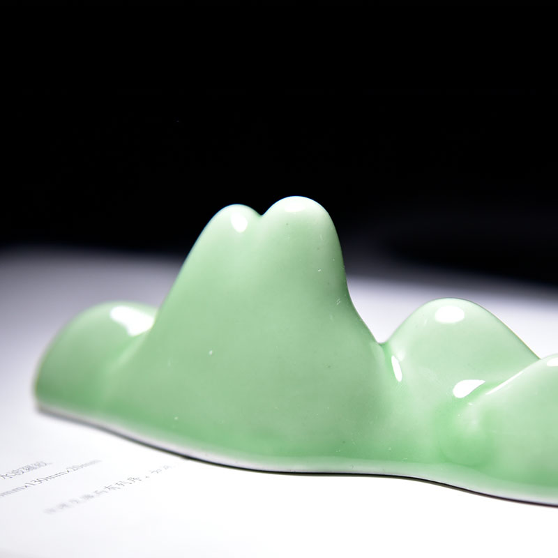 懿羲堂匠心文房高山流水山峰笔架书房毛笔笔搁陶瓷笔架山文房四宝