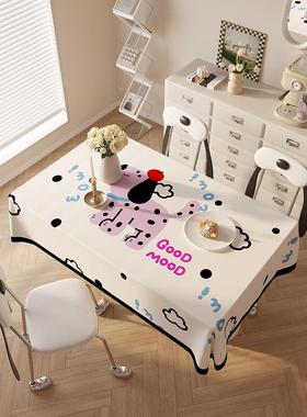 芋头紫色大气台布防溅污棉麻混纺挂布防烫宿舍桌布