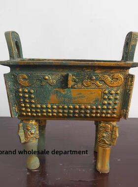 采购产品青铜三脚架，胸钉图案，方三脚架，蛾三脚架，擦金，古董