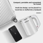 迷你手提电水壶0.6L小容量低功率800W旅行水壶宿舍酒店304