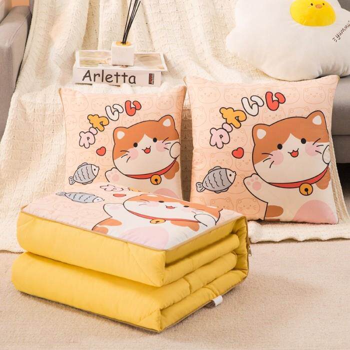 萌宠抱枕被子沙发两用女生睡觉车用办公室午睡毯多功能毯子二合一,居家布艺,抱枕被,淘宝优惠券,粉丝福利购,淘宝优惠卷