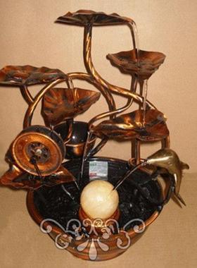 纯铜风水轮喷泉风水球家居室内客厅创意装饰品摆件入伙开业送礼品