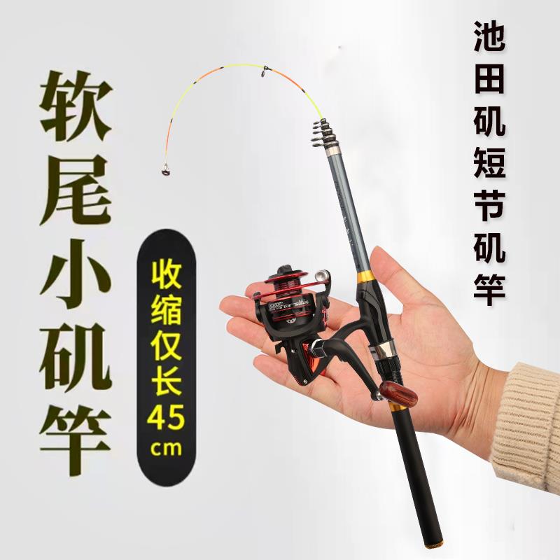 池田矶软尾矶竿小矶杆钓鱼竿抛竿迷你小海竿套装超短矶钓竿筏竿