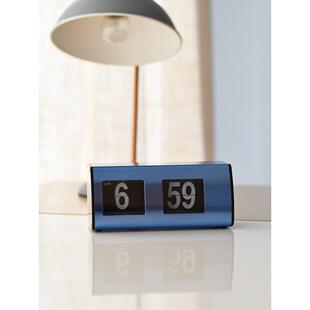 机械台钟自动翻页钟复古客厅金属座钟简约现代时钟个性桌面摆件