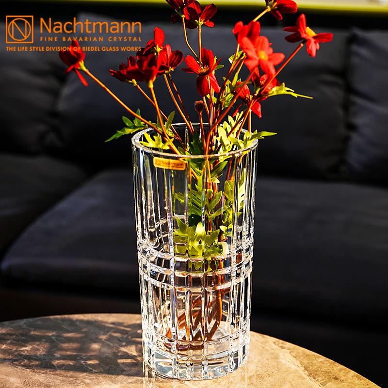 德国进口Nachtmann水晶玻璃花瓶富贵竹装饰创意北欧家居饰品摆饰