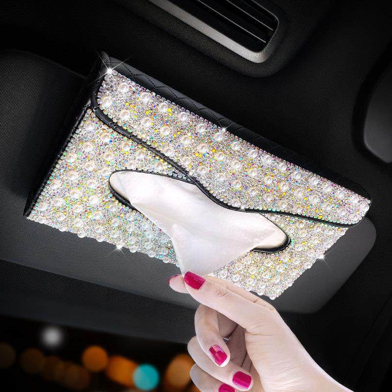 汽车纸巾盒挂式车用创意珍珠抽纸盒车内遮阳板车载镶钻天窗纸巾盒,汽车用品/电子/清洗/改装,车用纸巾盒/套,淘宝优惠券,粉丝福利购,淘宝优惠卷