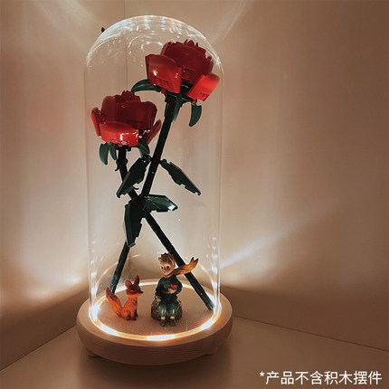 适用40382生日蛋糕40460玫瑰花束40197婚礼现场迷你城堡玻璃罩子