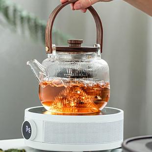 玻璃壶煮茶炉烧水壶家用煮茶器 提梁茶壶电陶炉煮茶煮茶壶茶具套装