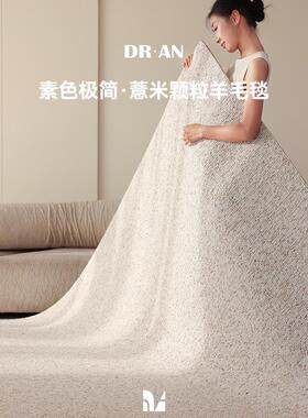 Dran进口羊毛混纺地毯简单朴素的客厅意大利高端无障碍豪华现代卧