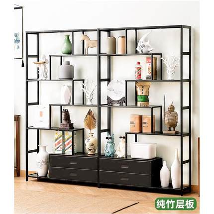 博古架茶柜茶叶架茶台边茶叶柜茶室茶具置物架摆件展示柜收纳柜