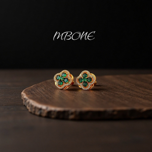 ONYN法国原单高定款 旋转四叶草 百搭耳饰 法 5058