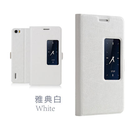 华为荣耀6手机套保护套硬壳天窗智能翻盖式华为荣耀6手机壳男皮