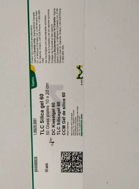 默克 1.05626.0001 薄层层析硅胶 50片/盒