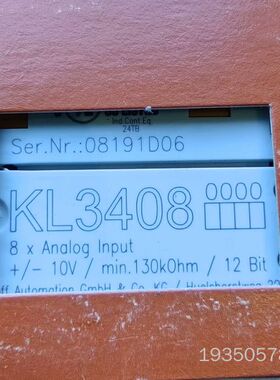 KL3408倍福BECKHOFF8路模拟量输入模块实详谈