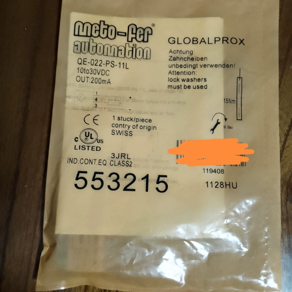 Meto-Fer，QE-022-PS-11L 接近开关，全新