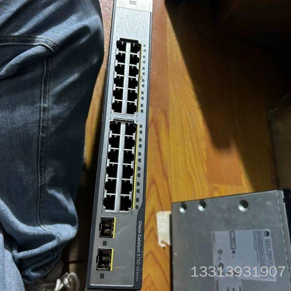Cisco WS-C3750V2- 24口交换机思科正品议价也可维修