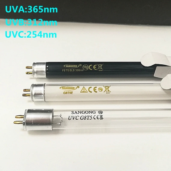 220V紫外线灯管UVA365nm F8T5BLB灯UVB312nm G8T5E灯UVC254nmG8T5