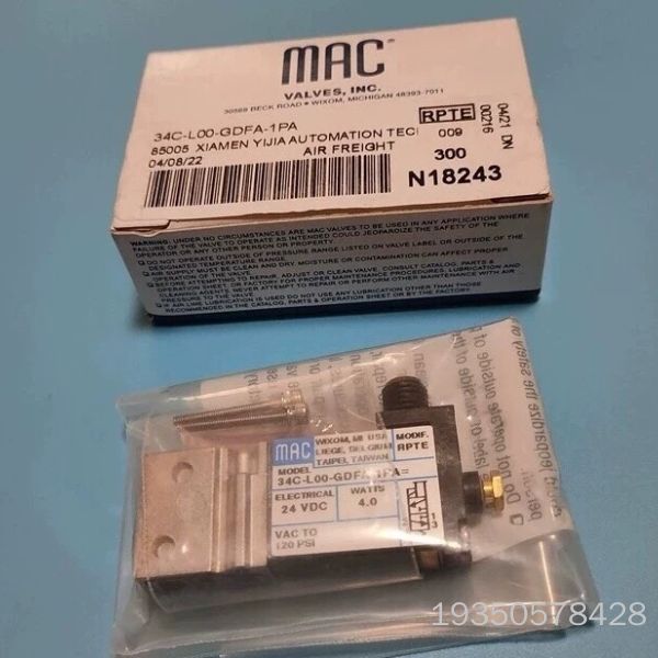 MAC电磁阀34C-L00-GDFA-1PA详谈