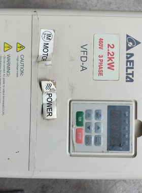 议价备用机台达变频器 vfd022a43a功率 2.2kw3