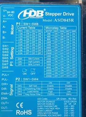 议价二手拆机货HDB汉德保两相步进电机驱动器 ASD545R，十