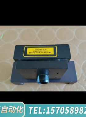 华泰激光器，Class 2级别，带黄色警示标签。黑色金属，成