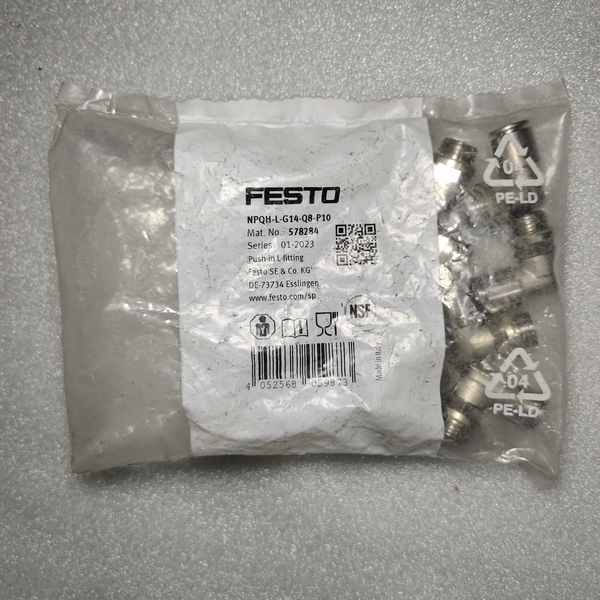 FESTO 镀镍黄铜全金属快插接头NPQH-L-G14-Q8