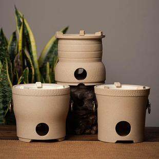 原矿岩泥炭炉家用陶泥户外煮茶器复古功夫茶炉禅意风炉泥炉温茶炉