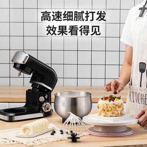 小型家D用厨师机多功L能自动台式打全蛋LD-DL356器商用搅拌不锈钢