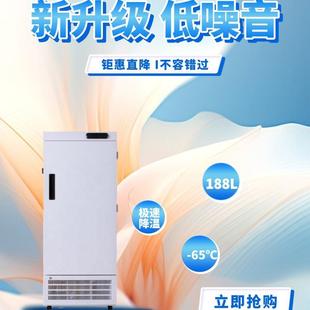 65度冷冻低温冰箱 188L小型超低温冰柜实验室家用商用