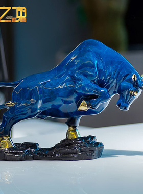 铜制街牛摆件开拓股o市牛气冲天扭转乾坤家居客厅酒柜工艺礼品