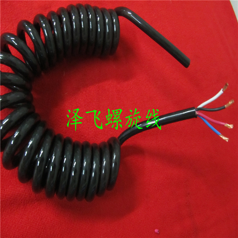 螺旋电缆 弹簧电线拉7米2芯3芯4芯6芯8芯12芯3N*1平方0.5x2.52