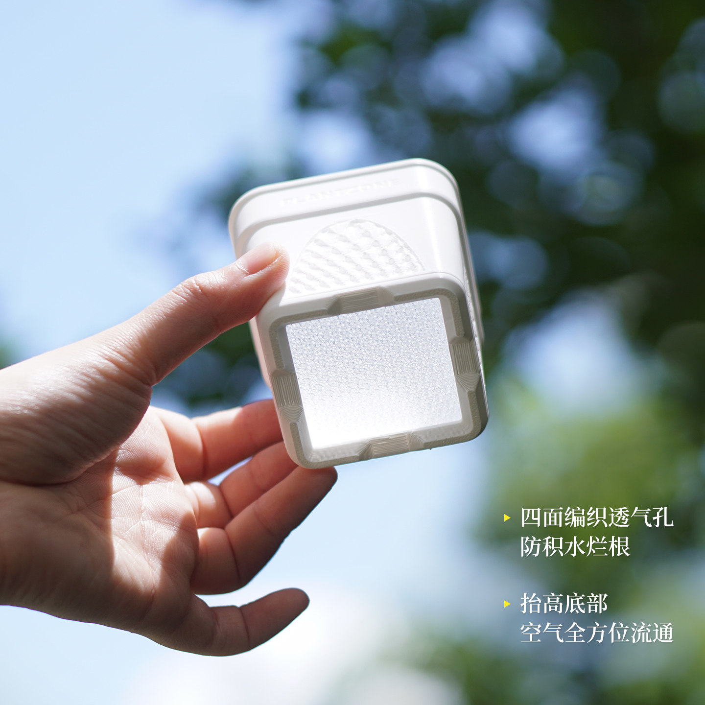 多肉专用透气矮方小白盆图片