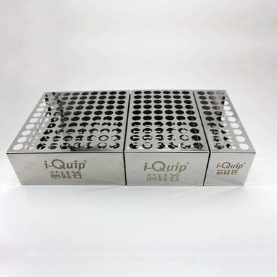 芯硅谷 冲孔网试管架 S2108 不锈钢试管架(华式) ,30-90孔数