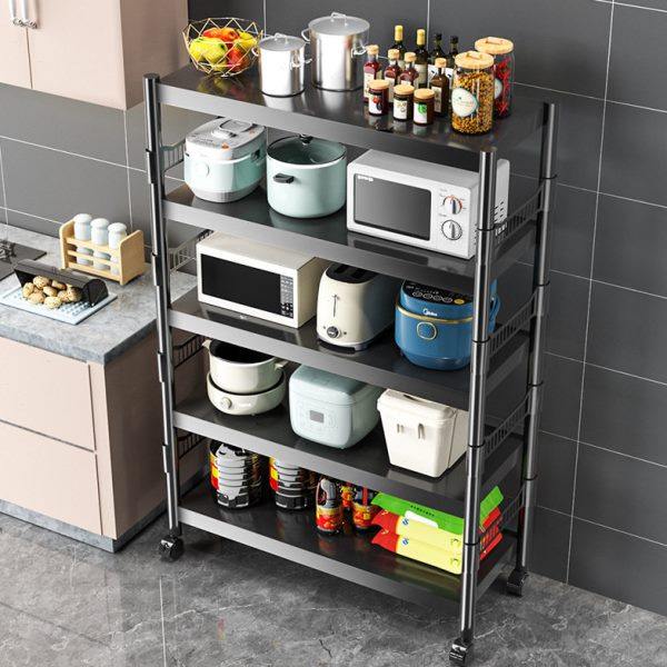厨房置物架落地多层微波炉烤箱多功能家用储物架货架锅具收纳以信,厨房/烹饪用具,微波炉置物架,淘宝优惠券,粉丝福利购,淘宝优惠卷