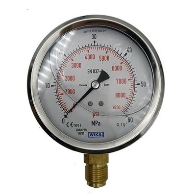 压力表正品德国威卡WIKA EN837-1 213.53.100 60MPA径向液压表