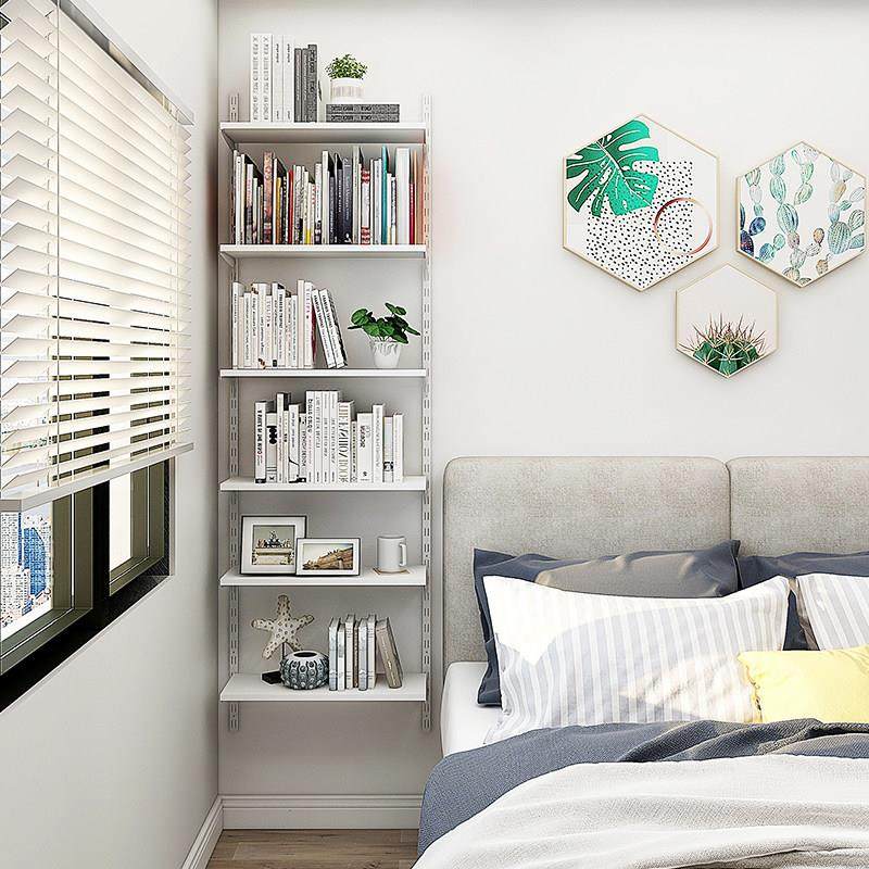 美达斯书架墙上墙壁挂式书桌卧室创意置物架壁柜0.6米宽多层隔板