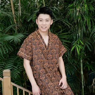 涤棉汗蒸服浴服男士 团购工厂 按摩拔罐服足疗服桑拿服新品 美容服装