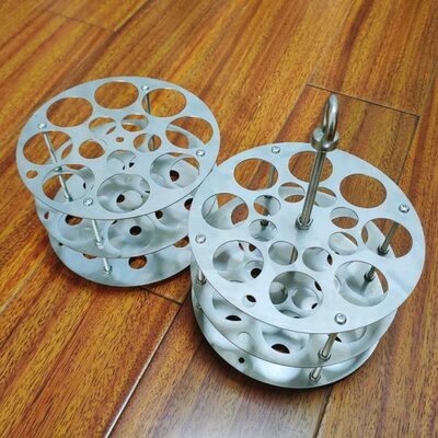 多功能油浴锅试管架直径150mm圆形不锈钢水浴架孔径36/31/21/18mm