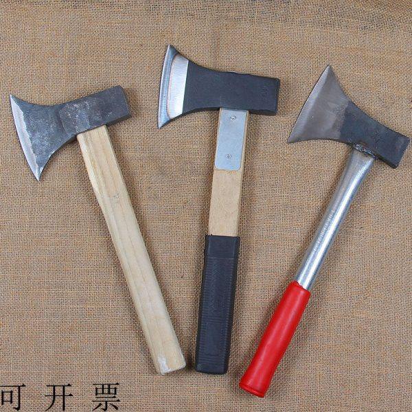 加固木工斧头 野营柴斧 采伐斧锻打斧头木柄斧双刃斧砍柴斧劈柴斧