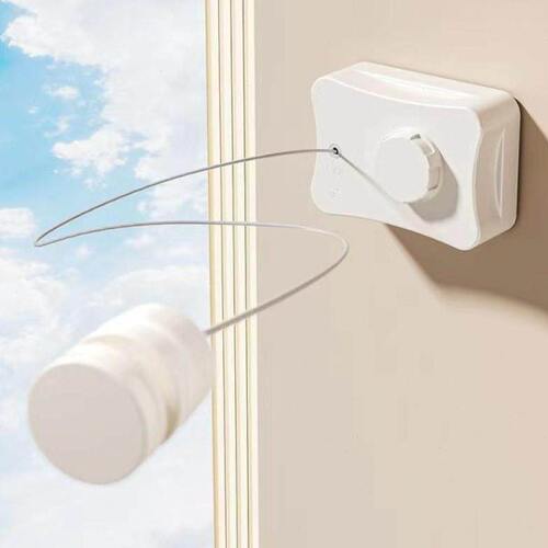 免打孔隐形晾衣绳阳台伸缩钢丝晾衣架收缩室内卫生间隐形晾衣神器