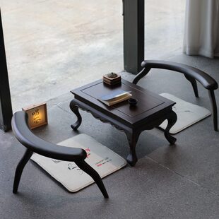 新中式飘窗小桌子阳台榻榻米茶桌家用茶几学习矮桌茶室纯实木炕桌