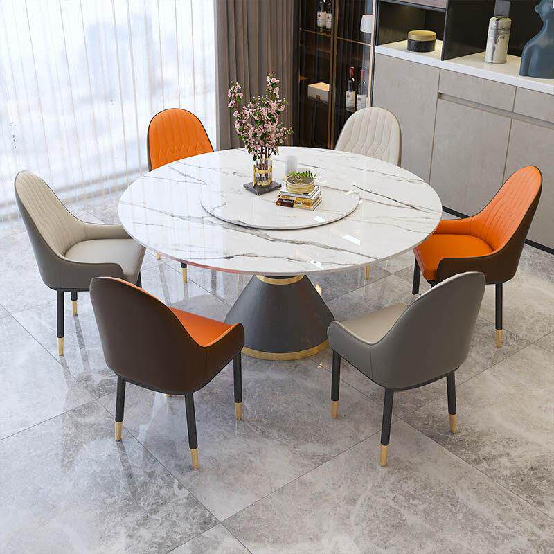 岩板餐桌家用小户型现代简约2024新款圆桌轻奢圆形饭桌餐桌椅组合,住宅家具,岩板餐桌,淘宝优惠券,粉丝福利购,淘宝优惠卷